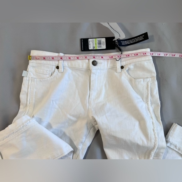 Karl Lagerfeld White Brand New Jeans Size 4 Side Fringe bottom hem Women’s - Picture 3 of 10